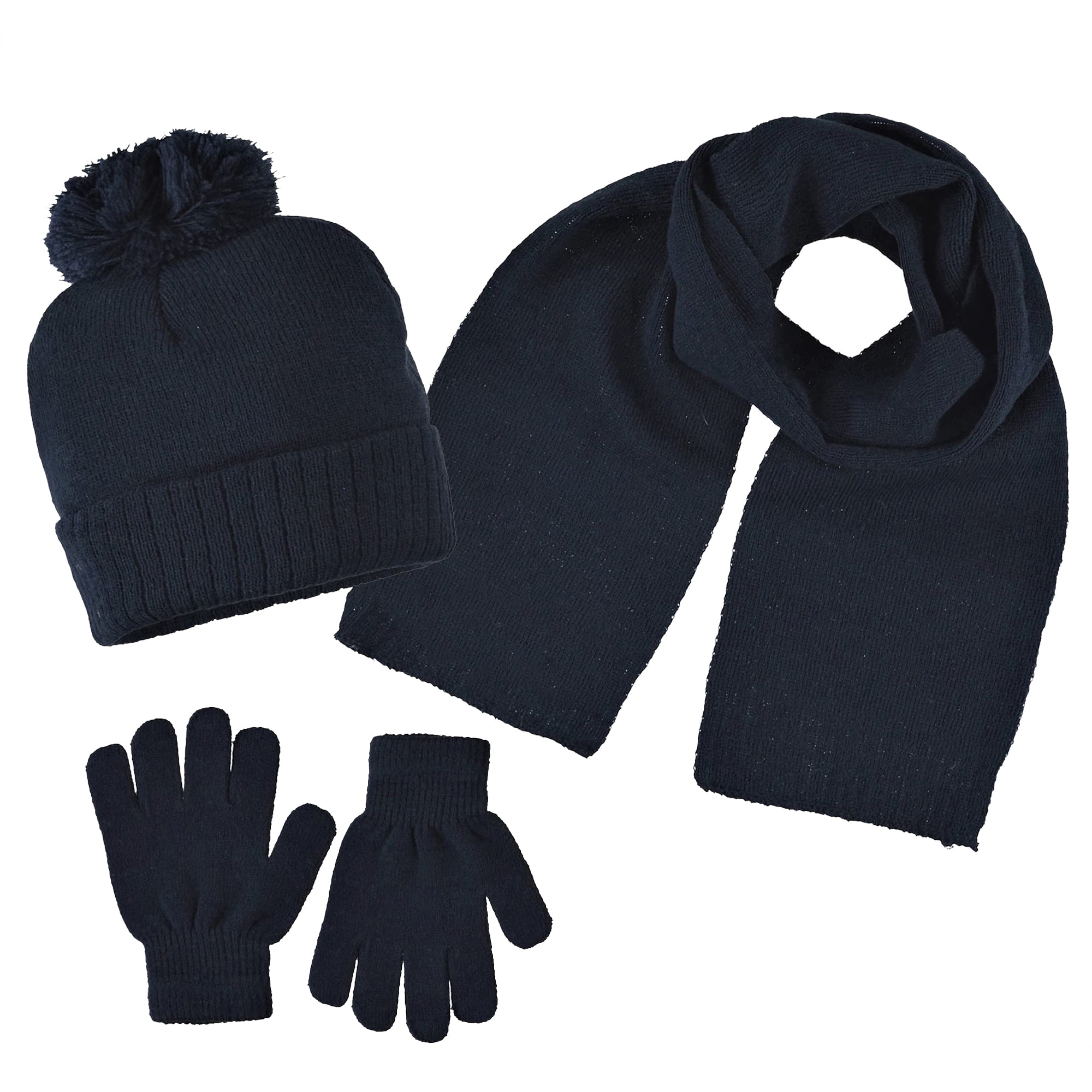 Polarwear Boys Hat,Scarf & Glove SetKids Cold Weather Winter