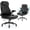 Black, variant on Ergonomic Executive Office Chair for Big & Tall - 500lbs Capacity with Lumbar Support & Flip-Up Armrests, Heavy Duty PU Leather Computer Desk Chair, Black
