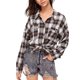 thumbnail image 5 of Jumpingount Blusa de poliéster para mujer con estilo a cuadros de manga larga con cuello vuelto Casual de moda para chicas camisa de mujer ropa Prendas para la parte del cuerpo L Jumpingount AP016631-04, 5 of 6