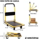 thumbnail image 2 of Carro Patin Diablito con Ruedas Giratorias Plataforma De Carga Plana Plegable Carrito Manual de Empuje Carga hasta 150 Kg (Amarillo), 2 of 7