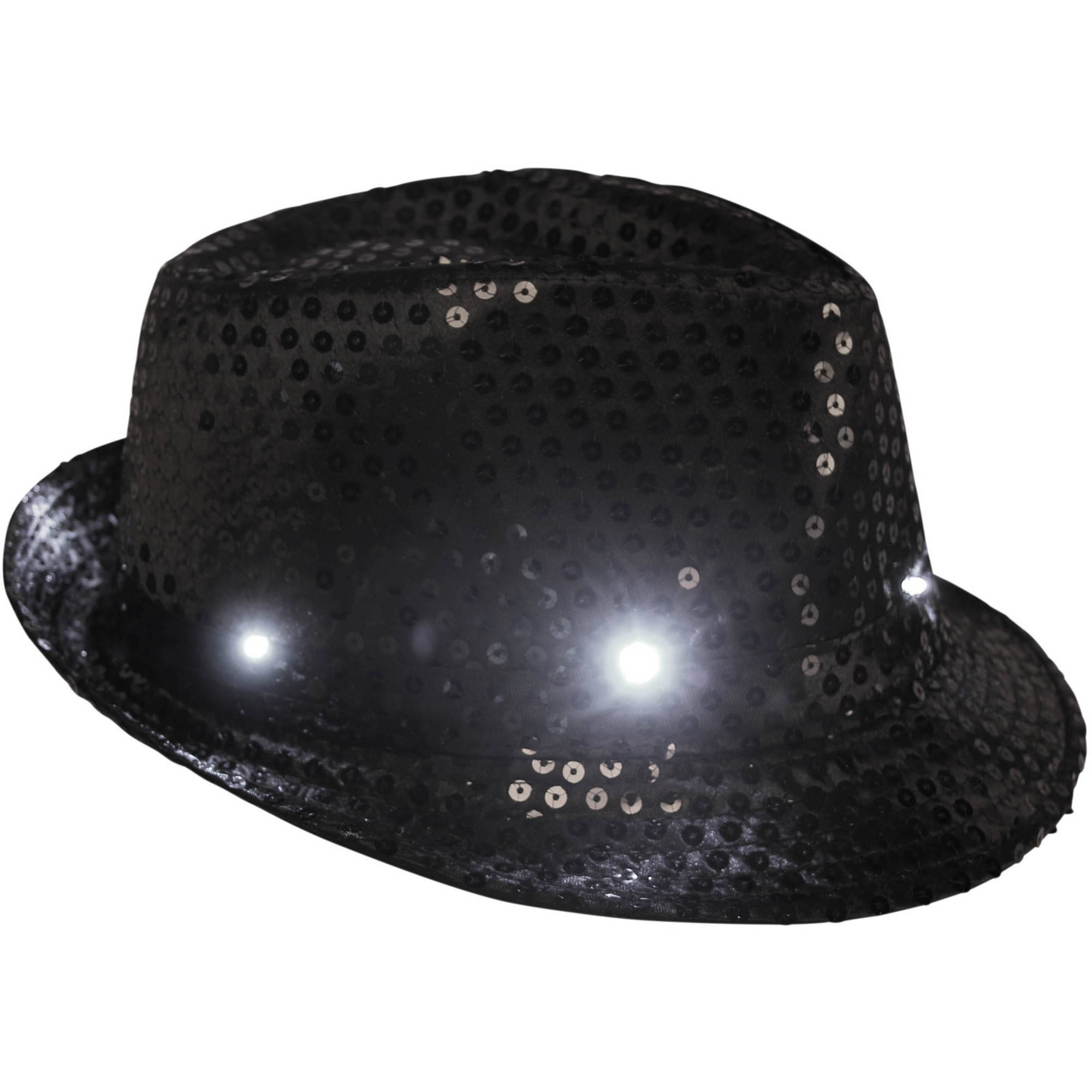 Light Up Fedora, Black Halloween Costume Accessory