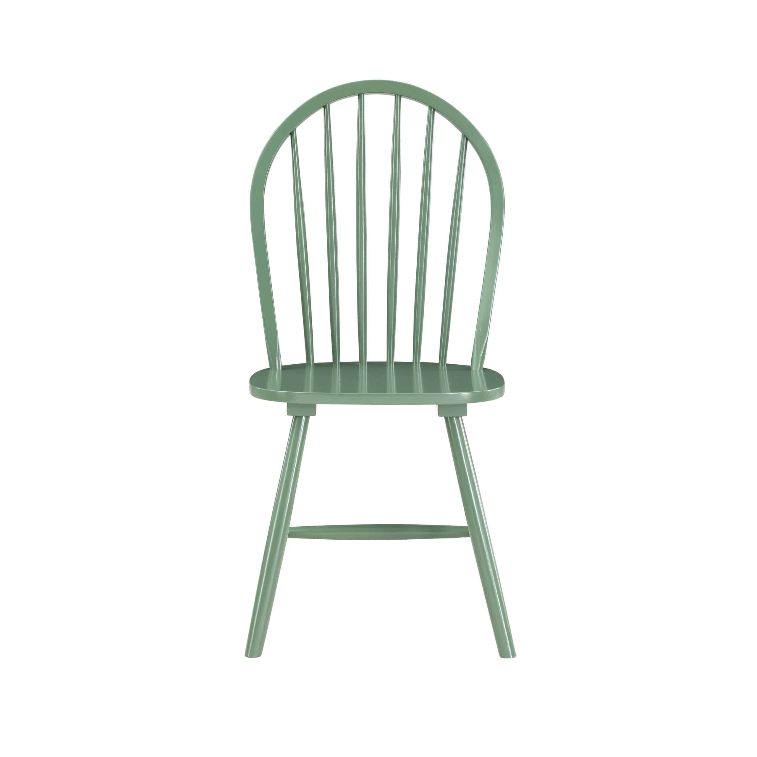 Boraam Carolina Rubberwood Equestrian Green Dining Room Chairs – Set of 2
