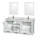 thumbnail image 3 of Wyndham Collection Sheffield 72" Metal Double Bathroom Vanity in White/Chrome, 3 of 3