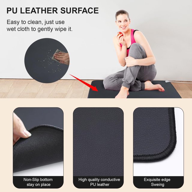 Earthing Grounding Mat 24x16 Inch PU For Stress Relief, Sleep & Inflammation