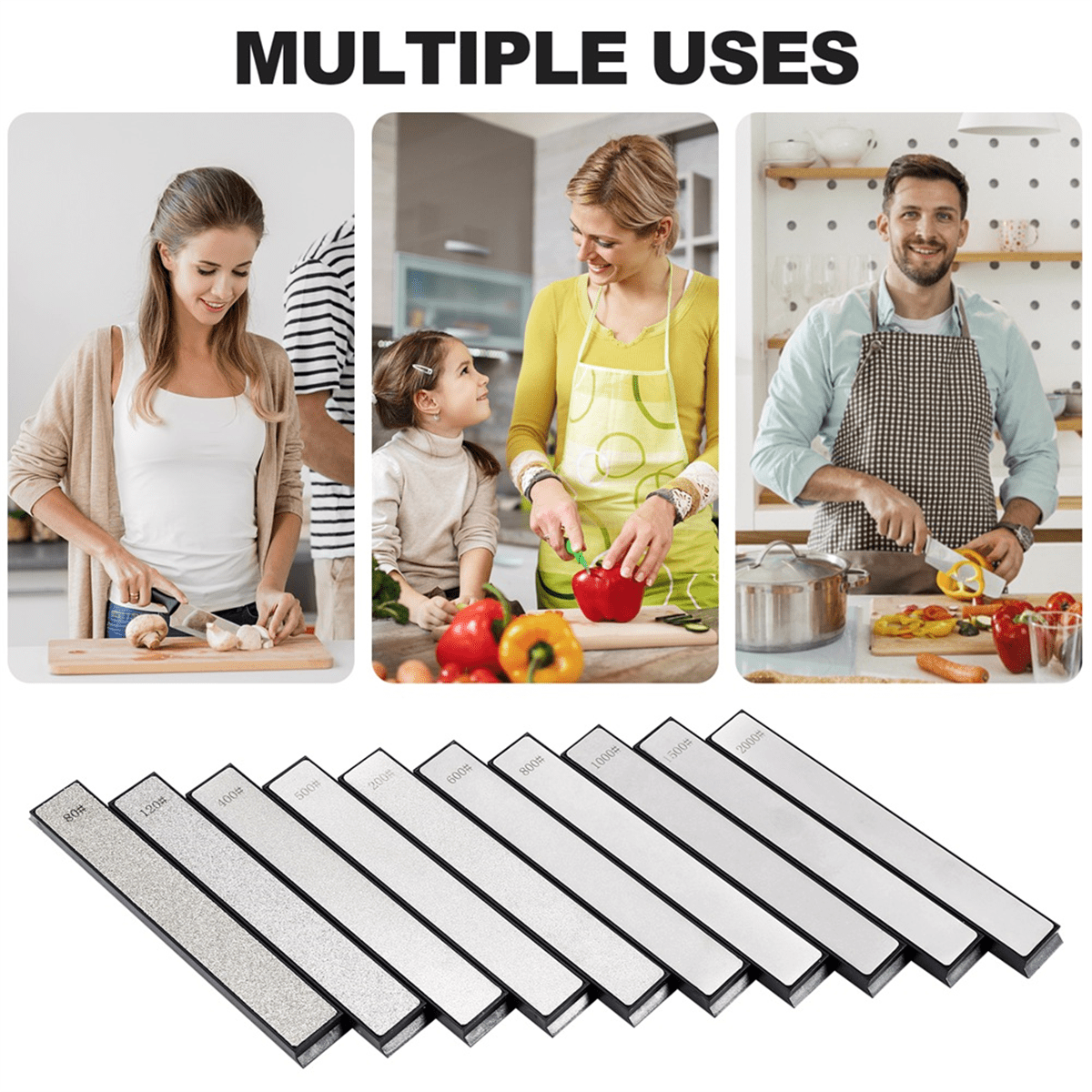 10Pcs Set Whetstone Knife Sharpener for Edge Sharpener