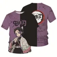 thumbnail image 1 of Sudadera con capucha de talla grande de Demon Slayer para mujer, sudadera con estampado de Kamado Nezuko, estilo Harajuku, informal, para niña y niño, 1 of 6