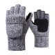 thumbnail image 5 of Guantes sin dedos jinwen Tejer De Medio para Correr Niñas Otoño Gris claro, 5 of 8