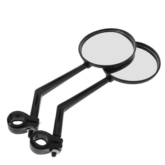 Bicycle Handlebar Mirrors with 360-Degree Rotation and Convex Design for Enhanced Visibility Black
