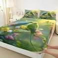 thumbnail image 3 of Feelyou 3D Parrot Bird Twin Sheet Sets, Kawaii Animal Twin Fitted Sheet, Groovy Daisy Flower Floral Flat Sheet, Microfiber Bedroom Decor, 3 Pieces, 3 of 7