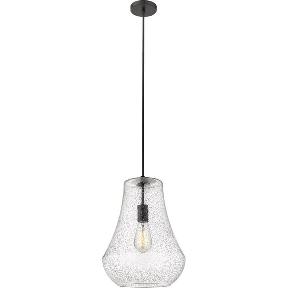 491-1P-BK-G574-12 Innovations Lighting Fairfield - 1 Light Mini Pendant In Industrial Style-16 Inches Tall and 11.75 Inches Wide-Matte Black