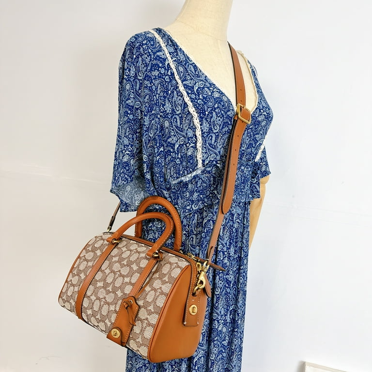 Coach C8529 Ruby Satchel 25 In Signature Textile Jacquard IN COCOA 