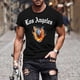 thumbnail image 1 of Tops para hombre, blusas y camisas de manga corta con cuello redondo para hombre, jersey informal con cuello redondo estampado para hombre, pantalones cortos deportivos para fitness, blusa de poliéste, 1 of 5