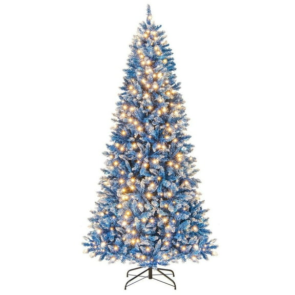 Resenkos 7-Ft Artificial Christmas Tree with 767 Snowy Branch Tips - Blue