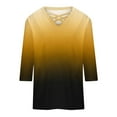 thumbnail image 4 of Patlollav Plus Size Blouses Womens 3/4 Sleeve Tops V Neck Tunic Tops Casual Loose T-Shirts, 4 of 6