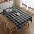 thumbnail image 2 of Gray Black Checkerboard Checkered Pattern Rectangle Tablecloth 60"x84",Waterproof Polyester Rectangle Table Cloth, Wipeable Spillproof Polyester Tablecloth for Dining, Camping, Indoor and Outdoor, 2 of 5