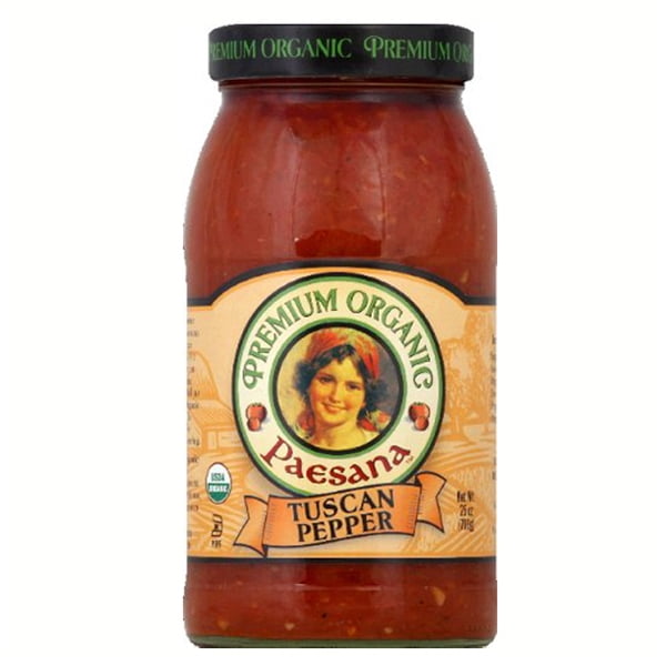 Paesana Premium Organic Tuscan Pepper Sauce 25 oz Jars Pack of 1 by