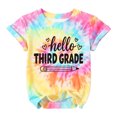 thumbnail image 3 of Kiijoy T-Shirt for Girls Back To School Tie Dye Short Sleeve Tshirt Kids Top, Sizes 12-13, 3 of 4