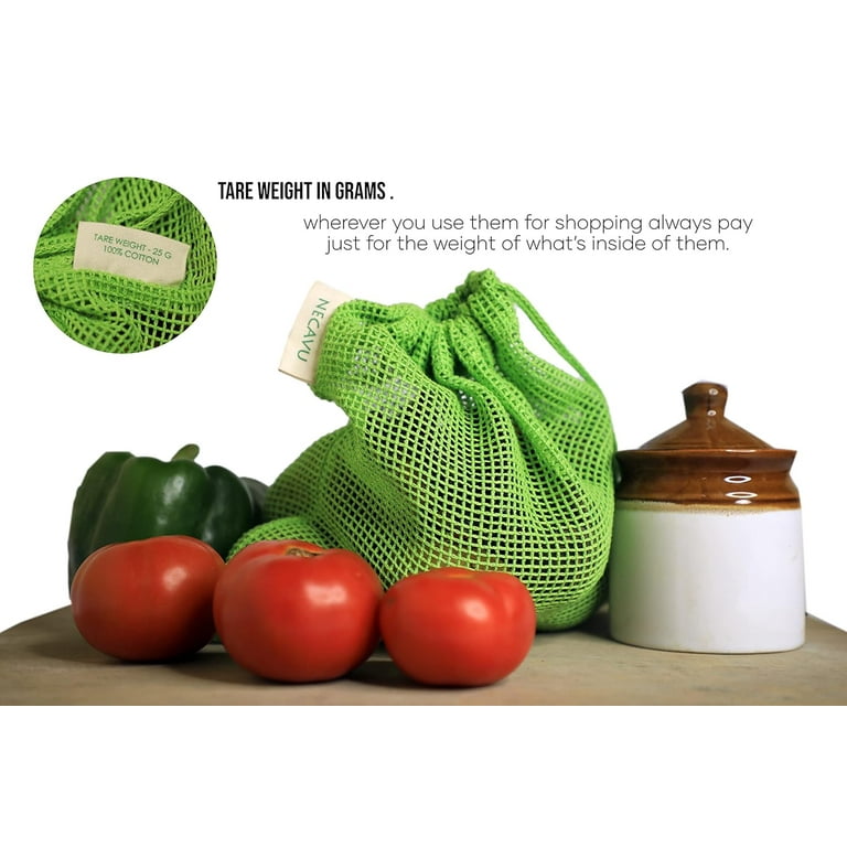 Necavu Cotton Fridge Bag Eco-friendly Natural Vegetables Bags for