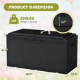 thumbnail image 7 of Homall 100-Gallon Outdoor Resin Deck Box for All-Weather Use Lockable Waterproof Storage Solution with Cushion Storage, 7 of 7