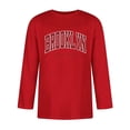 thumbnail image 3 of T-shirts pour Hommes Manches 3/4 Col Rond Confortable Couleur Graduée Ajusté Rouge Classique Automne Taille TTG, 3 of 4
