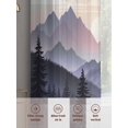 thumbnail image 6 of Sheer Curtains 72 Inches Long 2 Panels, Forest Mountain Sunrise Watercolor Rod Pocket Curtain Voile Draperies, Abstract Landscape Ombre Light Filtering Window Treatment for Living Room, 6 of 8