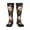 3 Black, variant on Skull Daisy Print Thigh High Socks Extra Long Stretchy Sock Women Over Knee High Opaque Stocking Daily Wear