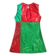 thumbnail image 5 of YONGHS Kids Girls Christmas Dance Dress Shiny Sequins Ballet Tutu Leotard Elf Santa Costume A Red 16, 5 of 7