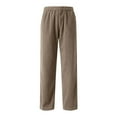 thumbnail image 5 of BXJX Boys' Athletic Jogger Pants- Elastic Waist Loose Side Pockets Casual Sweatpants with Tapered Leg Khaki Size 9-10 Years, 5 of 8
