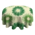 thumbnail image 4 of Green Tie Dye Round Tablecloth 60"x60",Wrinkle Wipeable Table Cloth for Kitchen Dining Room Picnic Patio Party, 4 of 6