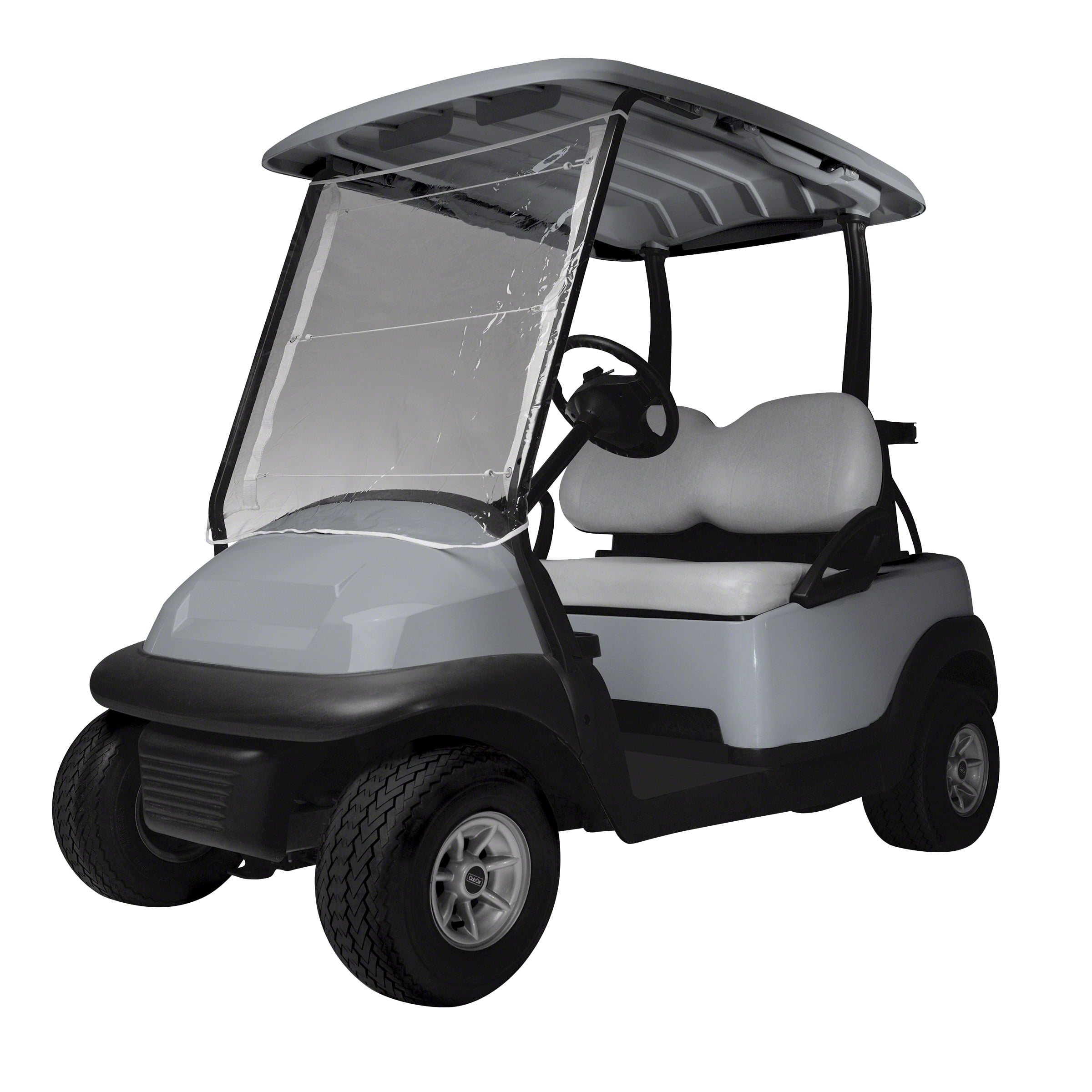 (2 pack) Classic Accessories Fairway Standard Portable Golf Cart Windshield, 47"L (roof) x 36"H, White/Clear
