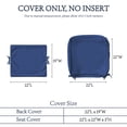thumbnail image 6 of Pakunoda 22" X 22" Patio Furniture Cushion Covers, 2 Set of Waterproof Outdoor Deep Seat Cushion Replacement Slipcovers, Outdoor Cushion Covers with Zipper for Patio Furniture, Blue, 6 of 7