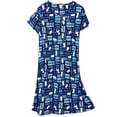 thumbnail image 7 of DAKIMOE Cotton Nightgowns for Women Soft Cotton Short Sleeve Night Shirts Womens Print Sleep Shirts Loose Comfy Pajamas Sleepwear, 7 of 7