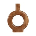 thumbnail image 4 of Mango Wood Decorative Vase - Handcrafted Round Hollow Design - Modern Minimalist Home Decor - Rustic Brown Finish - Ideal for Living Room, Bedroom, Office & More - 18" Brown, 4 of 11