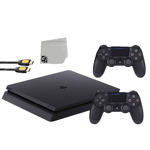 Pind støvle tage Sony 2215A PlayStation 4 Slim 500GB Gaming Console Black 2 Controller  Included with FIFA-20 Game BOLT AXTION Bundle Used - Walmart.com