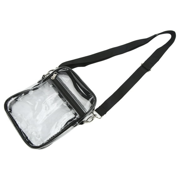 Bolso de Mensajero Transparente PVC Negro BuyWeek