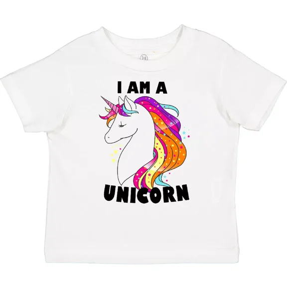 I Am A Unicorn With Unicorn Illustration Toddler T-Shirt Pop Culture Baby Clothing, Cute Baby Shirt, TODDLER SHORT SLEEVE TEE BELLA CANVAS 3001T