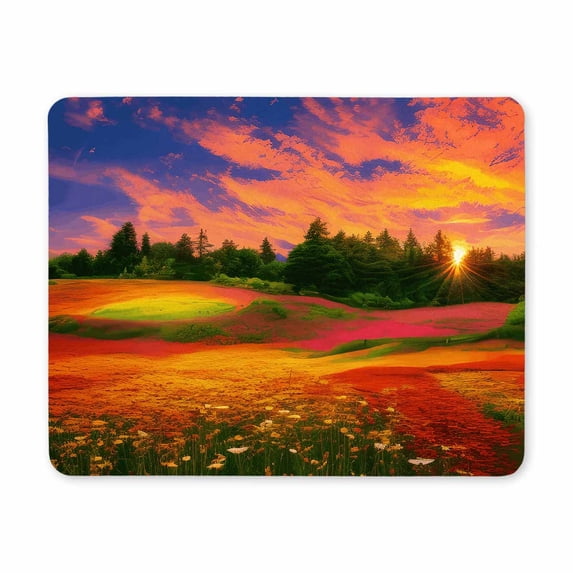 Mouse Pad, Floral Mouse Pad, Washable Mousepads with , Non-Slip Rubber Base Small Wireless Mouse Pads for Office Laptop, Flowers