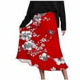thumbnail image 3 of TaTaai Women's Fashion Printed Skirt with Side Zipper, Lightweight Flowy Fabric, and Elastic Waistband for Comfortable Daily Wear Gift, 3 of 7