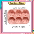 thumbnail image 6 of 6 Cavity Exquisite Rose Silicone Mold, High Temperature Resistant, Easy Release, Smooth Surface, Reusable Mould for Candle, Handmade Craft, Dessert, Kitchen Baking Daily Use,9.45×6.38 in,A2#Blue, 6 of 6
