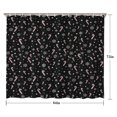 thumbnail image 5 of Black Christmas Candy Cane and Snowflake Pattern Shower Curtain 84"x72" ,Bathroom Decorative Shower Curtains Set with 12 Hooks,Modern Waterproof Washable Shower Curtain, 5 of 6