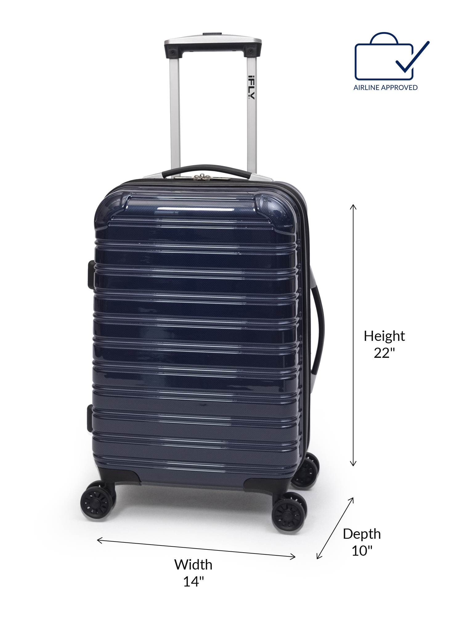 iFLY Online Exclusive Hard Sided Luggage Fibertech 20" & Travel Case - image 6 of 9