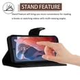 thumbnail image 4 of for Motorola Moto G Play 4G 2024 Wallet Case, Elegant Card Holder Cash Slot PU Leather Kickstand Shoulder Strap Shockproof Protective Flip Women Girls Case Cover for Moto G Play 4G 2024, Black, 4 of 6
