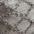 thumbnail image 4 of Benjara 16 Inches Woolen Pouf with Hand Woven Diamond Fringe, Gray, 4 of 4