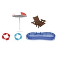 thumbnail image 5 of Almencla Dollhouse Swimming Pool Set Accessory Pretend Toy Ornament Play House Supplies Kids Toy for Fairy Garden Furniture Miniature, 5 of 7