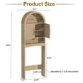 thumbnail image 2 of HARIPUL Over Toilet Storage Cabinet, Bathroom Space Saver Organizer with Doors and Shelves, Freestanding,  Wood Color, 2 of 7