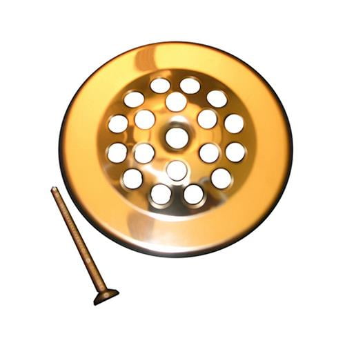 Larsen Supply 031365 Polished Brass Shower/Tub Drain Strainer Cover
