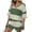 Green, variant on 2 Piece Lounge Set for Women Stripe Oversized Short Sleeve Shirts and Shorts Matching Outfits
