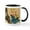 White/Black Inside, variant on CafePress - Paris Eiffel Tower Hydrangea Bird Floral Fashion M - 11 oz Ceramic Mug - Novelty Coffee Tea Cup