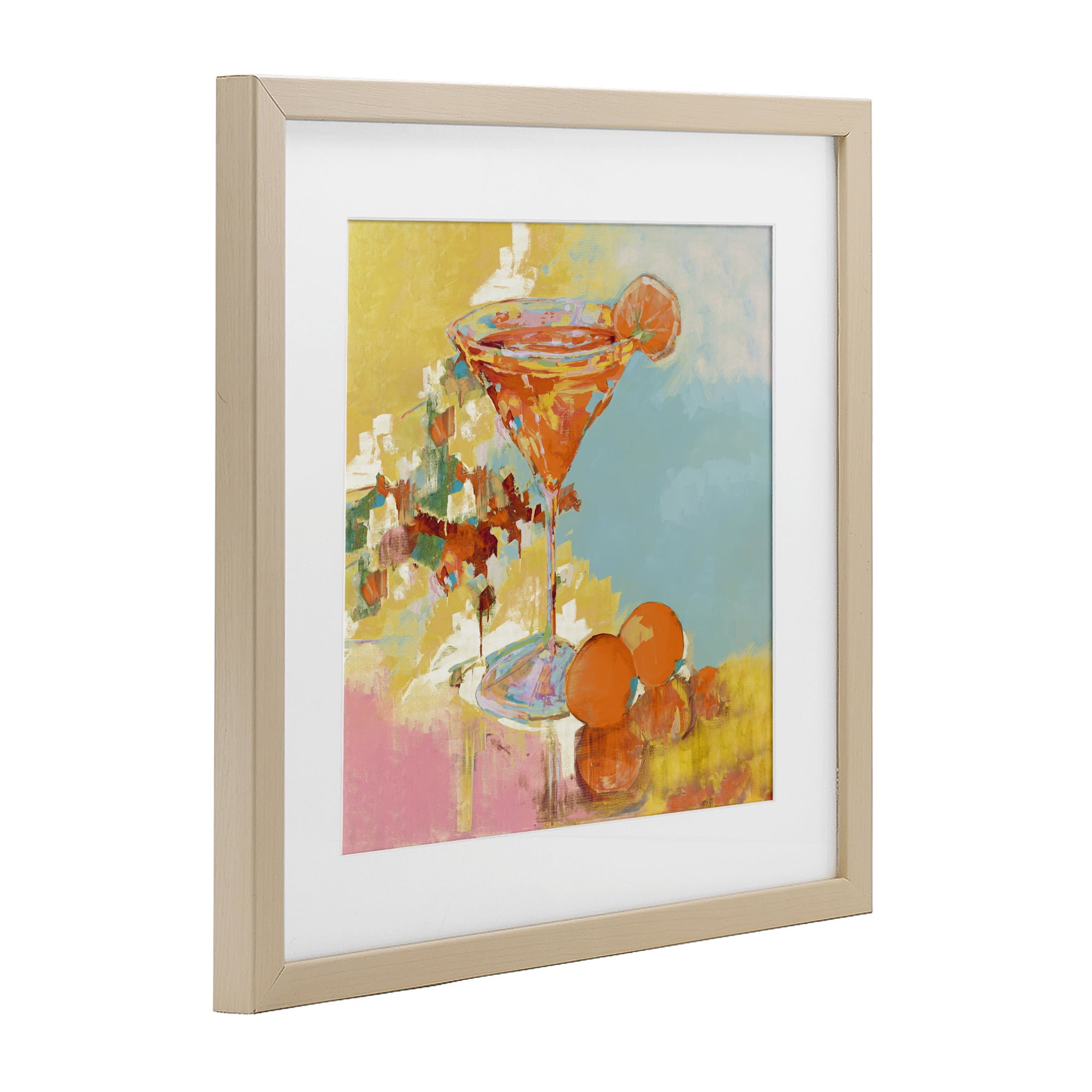 Stupell Industries Summer Citrus Martini Birch Framed Print Under Glass, design by Jane Slivka