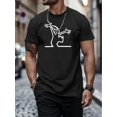 thumbnail image 1 of Camiseta informal de cuello redondo para hombre con estampado geométrico: algodón ligero y cómodo. Ideal para verano y tiempo libre., 1 of 6